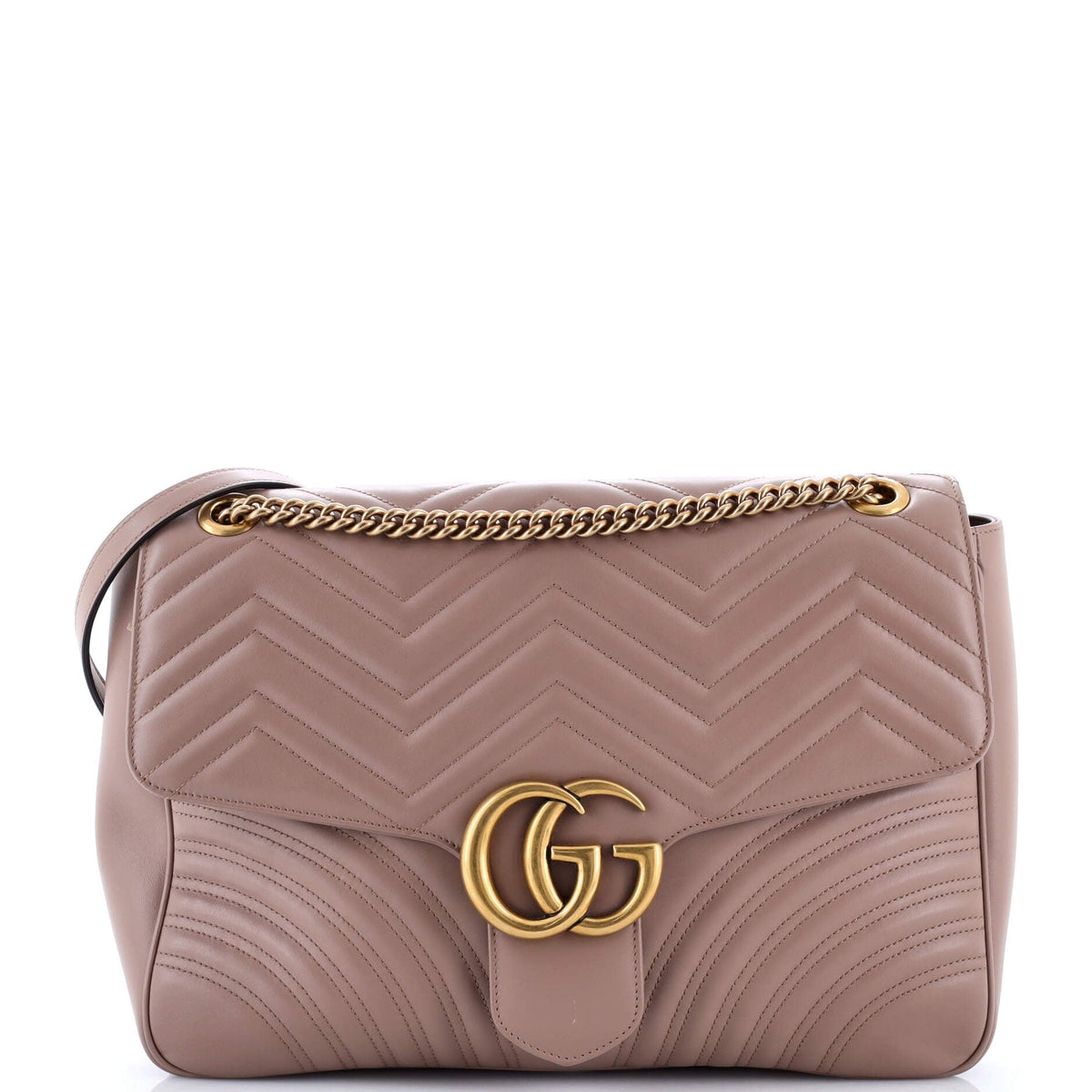 Gucci GUCCI GG Marmont Flap Bag Matelasse Leather Large