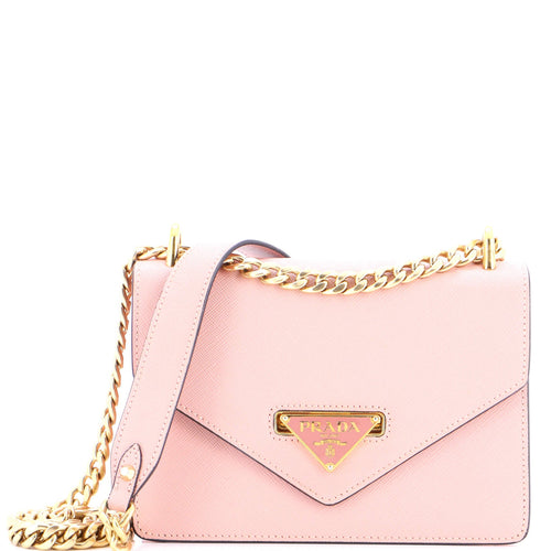 PRADA Envelope Flap Chain Shoulder bag Saffiano Leather Small