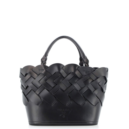 PRADA Tress Tote Leather Small