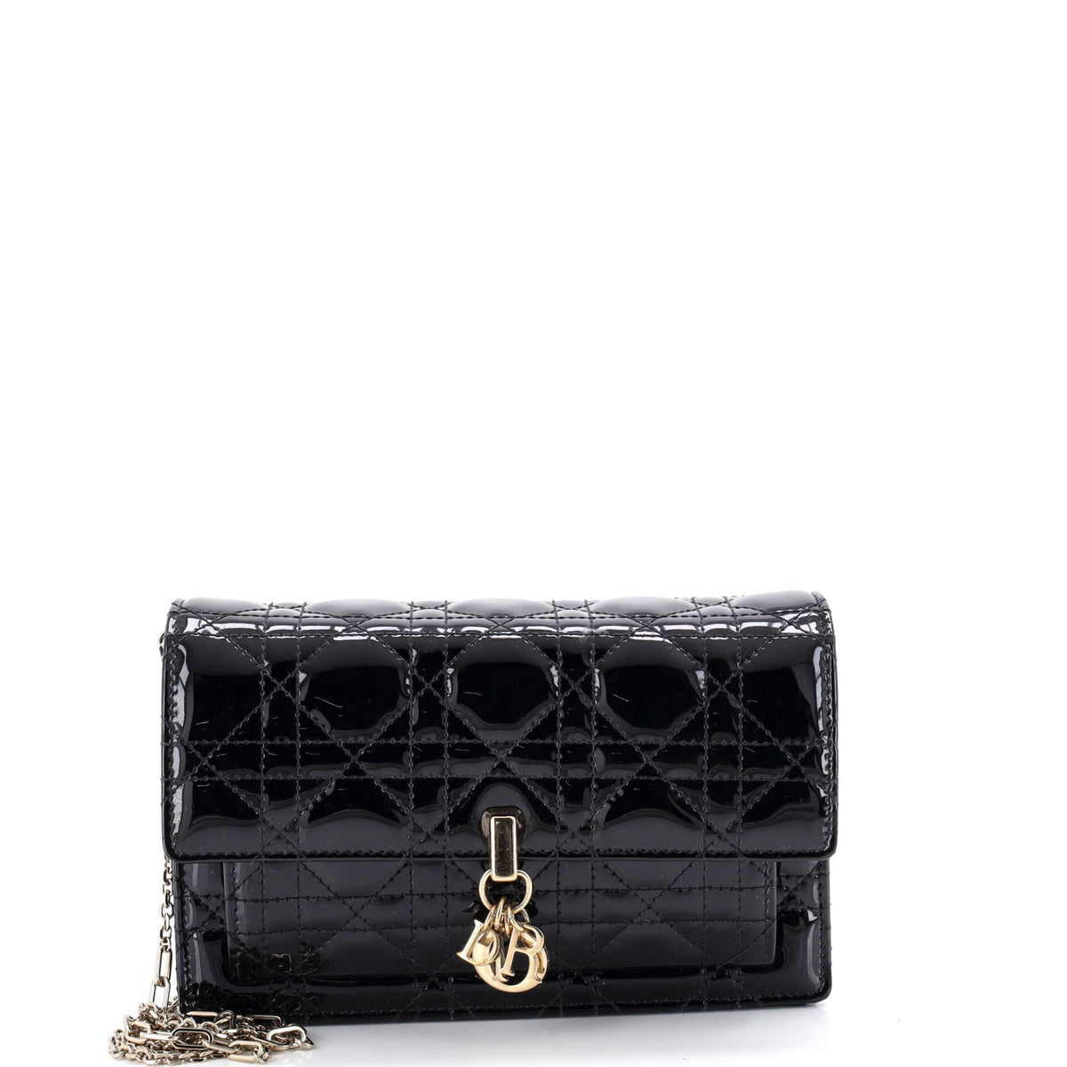 Christian Dior Miss Dior Charms Chain Pouch Cannage Quilt Patent