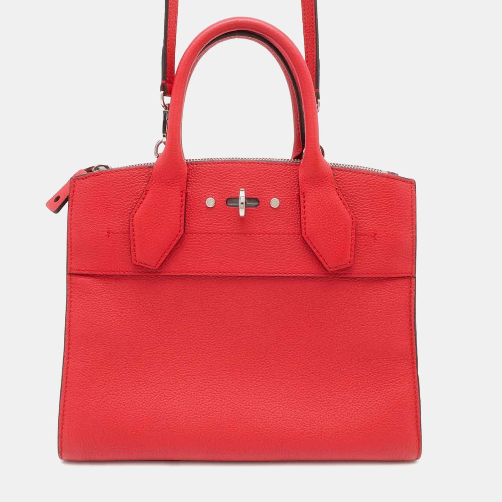 Louis Vuitton Rouge Leather City Steamer Bag Größe PM