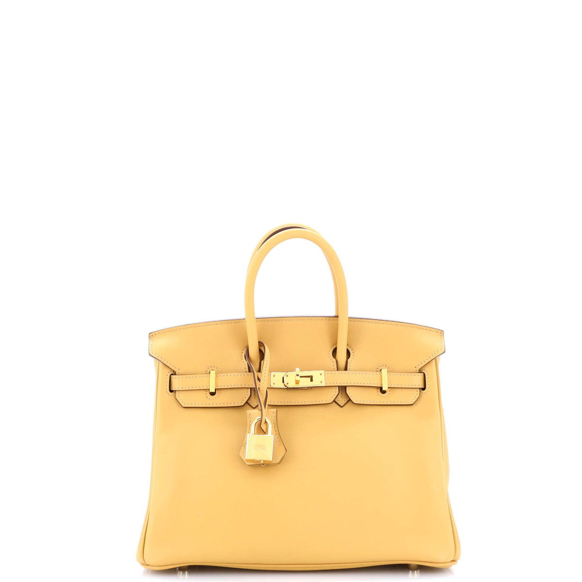 Hermès Birkin Handbag Curry Swift with Gold Hardware 25