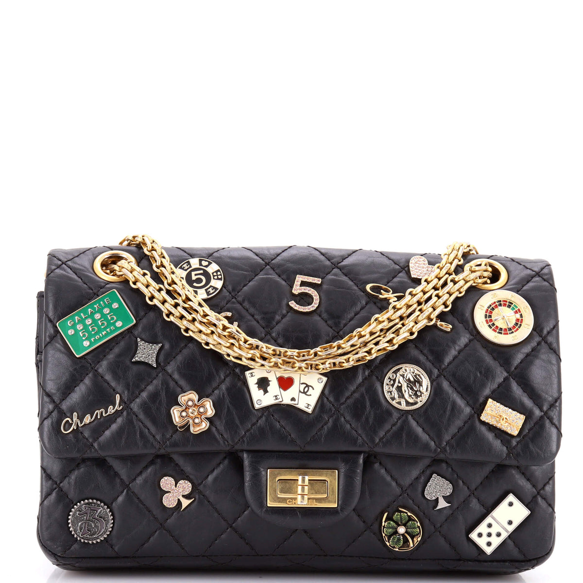 Chanel CHANEL Lucky Charms Reissue 2.55 Flap Bag Quilted Aged Calfskin 225