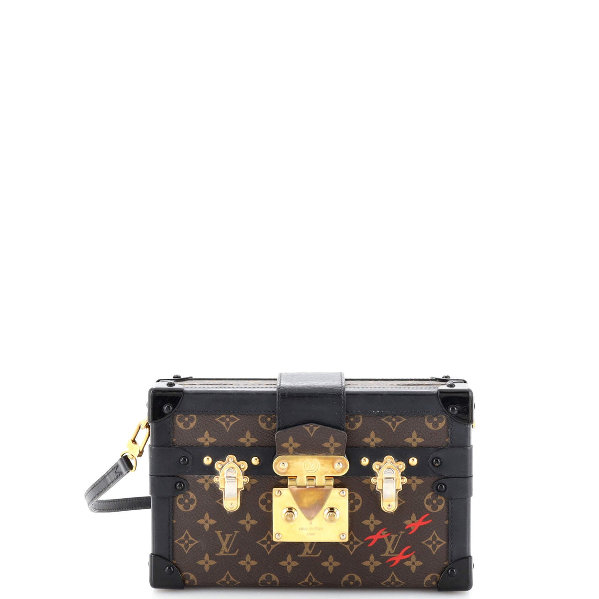 Louis Vuitton Petite Malle Handbag Monogram Canvas
