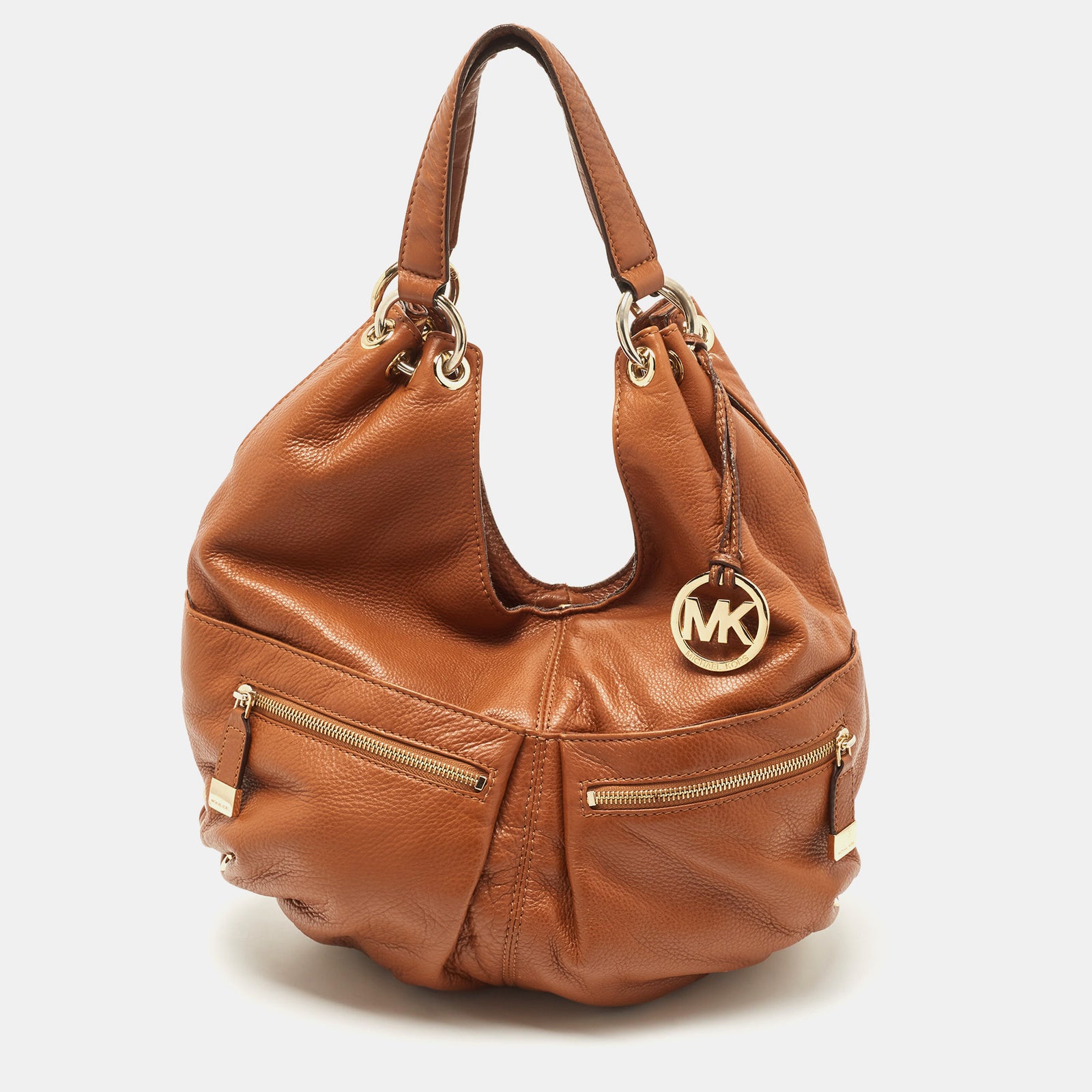 Michael Kors Michael Kors Brown Soft Leather Large Layton Hobo