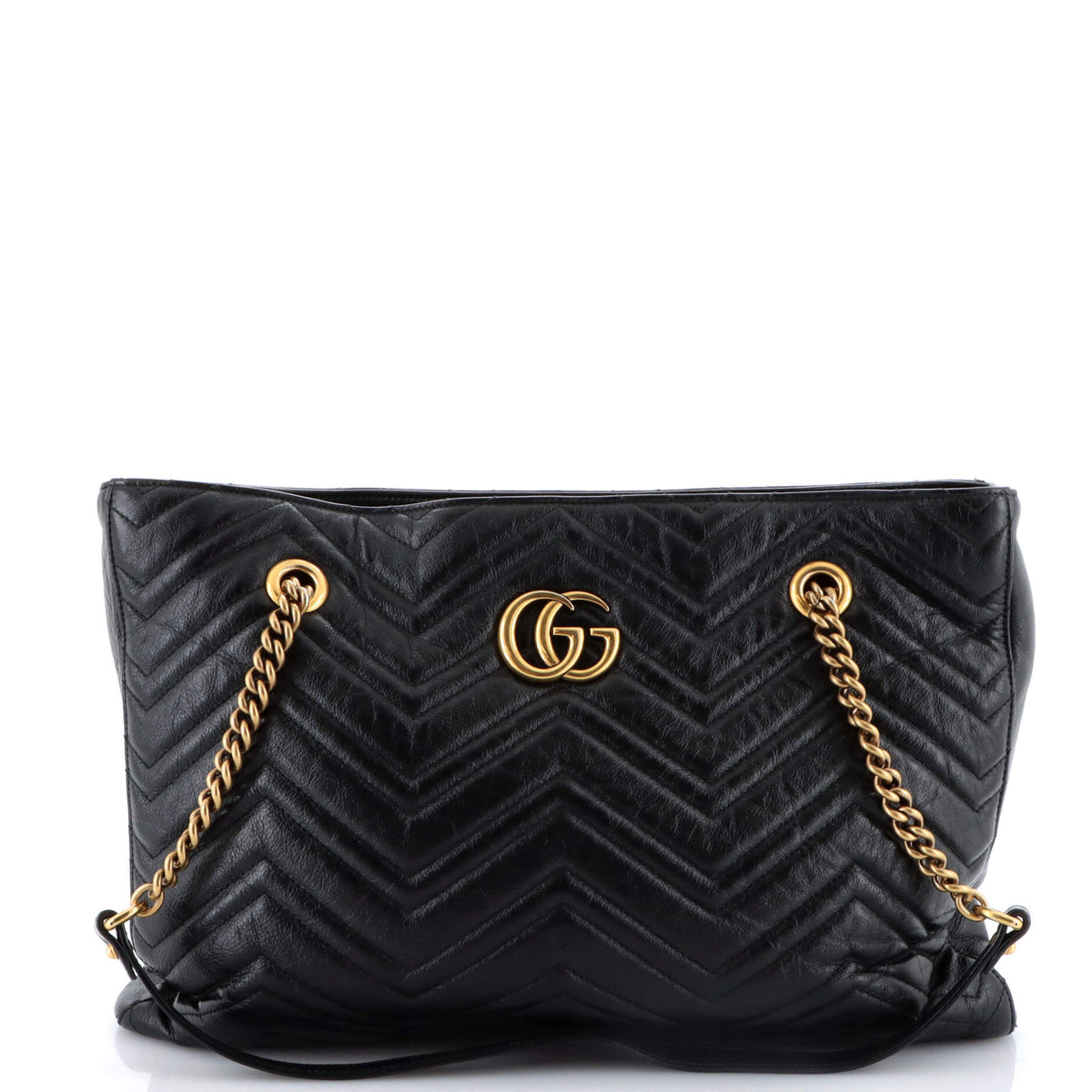 Gucci GUCCI GG Marmont Zip Tote Matelasse Leather Medium