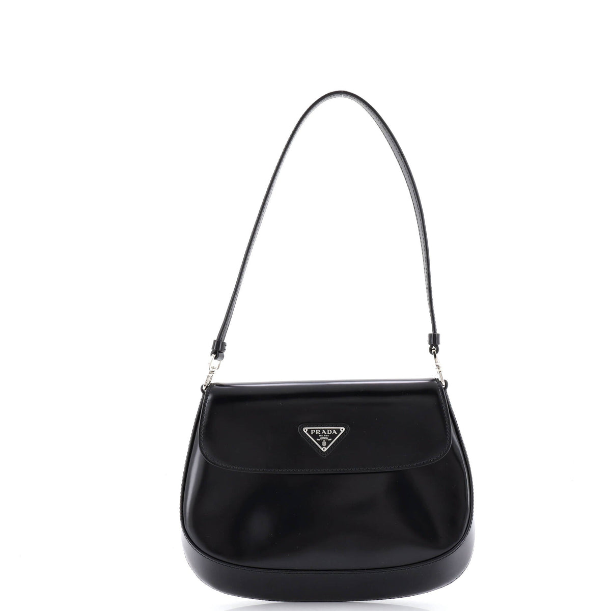 Prada PRADA Cleo Flap Shoulder Bag Spazzolato Leather Small