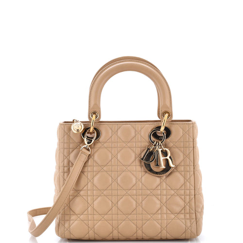Lady Dior Bag Cannage Quilt Lambskin Medium
