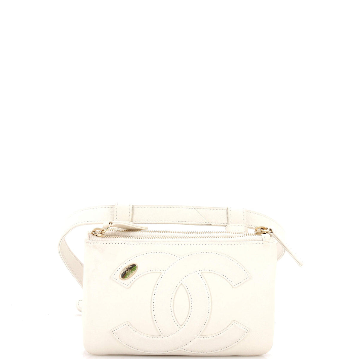 Chanel CHANEL CC Mania Double Zip Belt Bag Lambskin