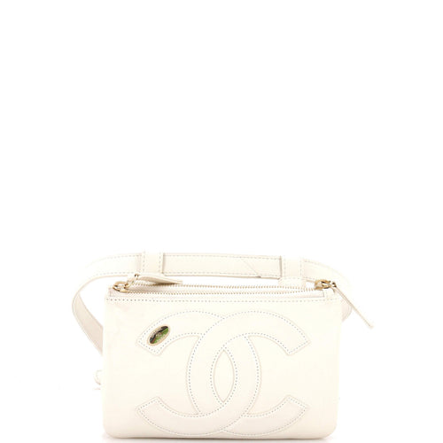 CHANEL CC Mania Double Zip Belt Bag Lambskin