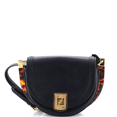 FENDI Moonlight Flap Bag Leather with Plexiglass Detail