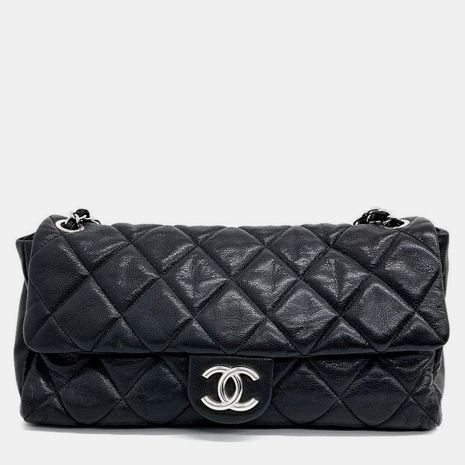 Chanel weiche Schultertasche mit Kaviarkette