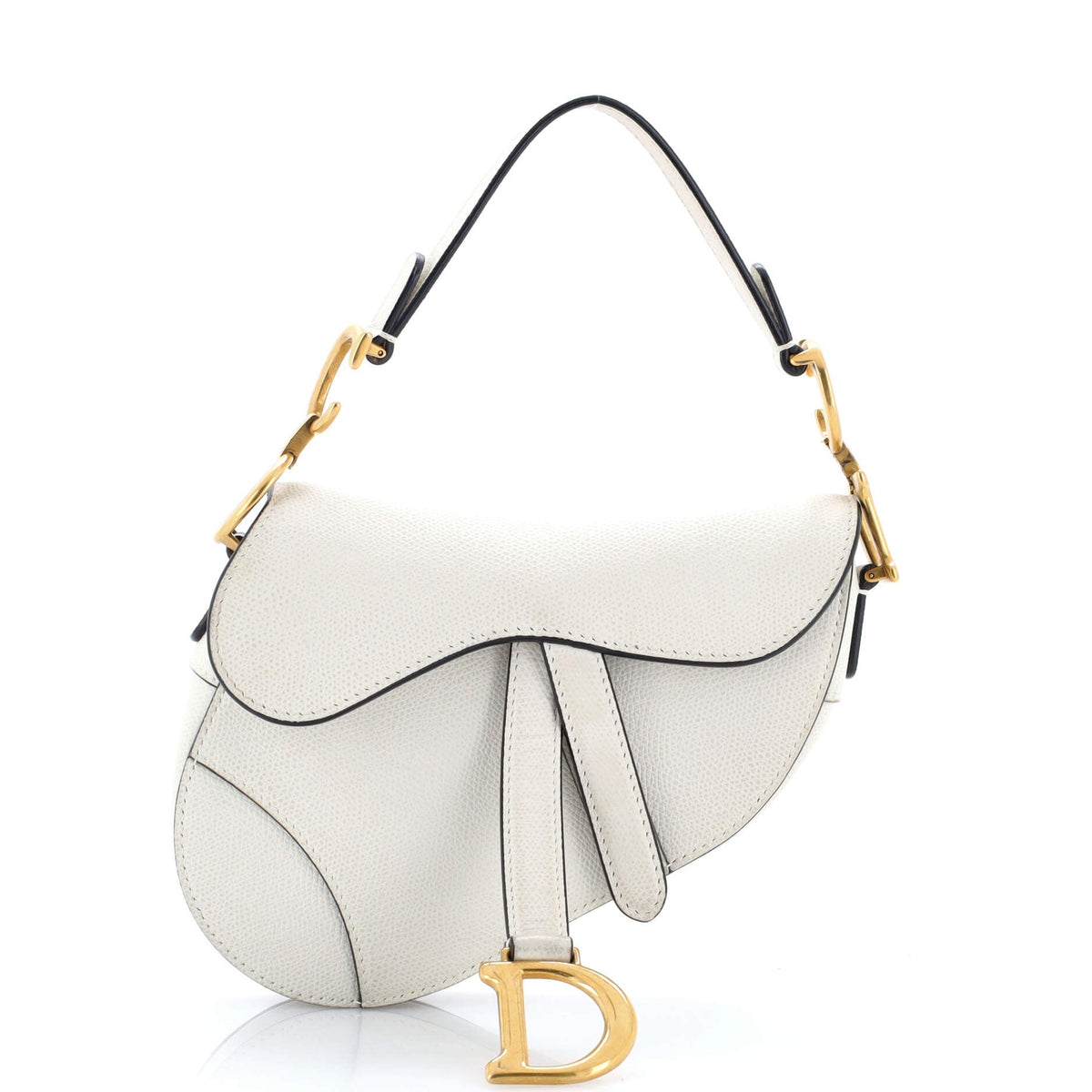Christian Dior Saddle Handbag Leather Mini