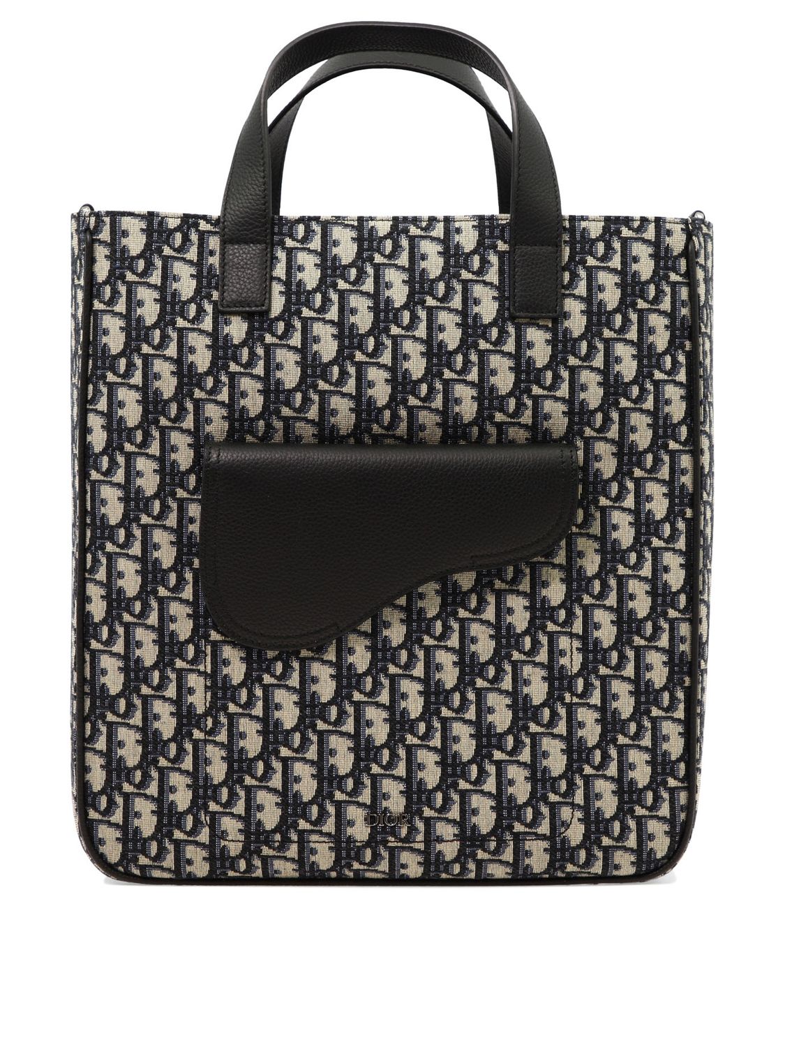 Dior Men's "saddle Oblique" Handbag in Black | 1ADSH175YKSH05E