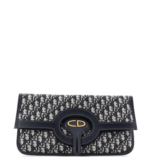 Fold Over Clutch Oblique Canvas