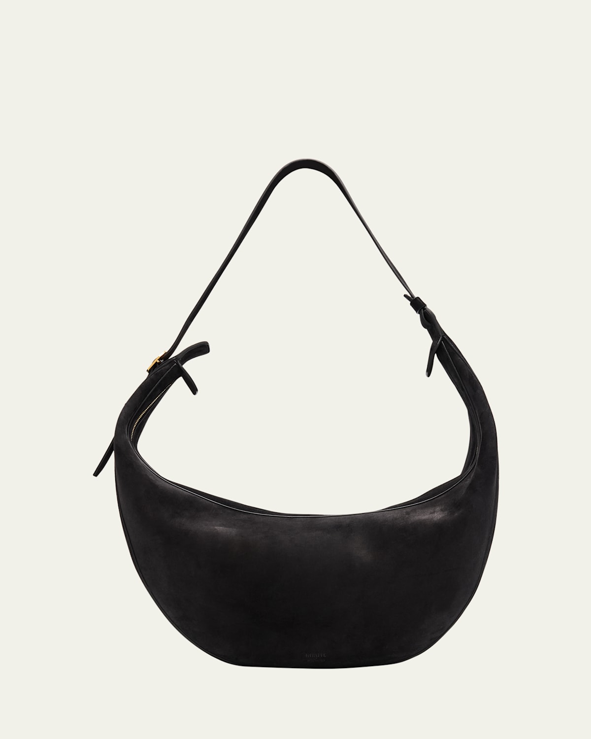 Khaite Augustina Zip Suede Hobo Bag