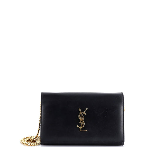 Classic Monogram Wallet on Chain Leather Small