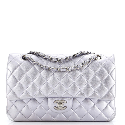 CHANEL Classic Double Flap Bag Quilted Iridescent Calfskin Medium