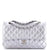 CHANEL Classic Double Flap Bag Mittelgroßes, gestepptes, schillerndes Kalbsleder