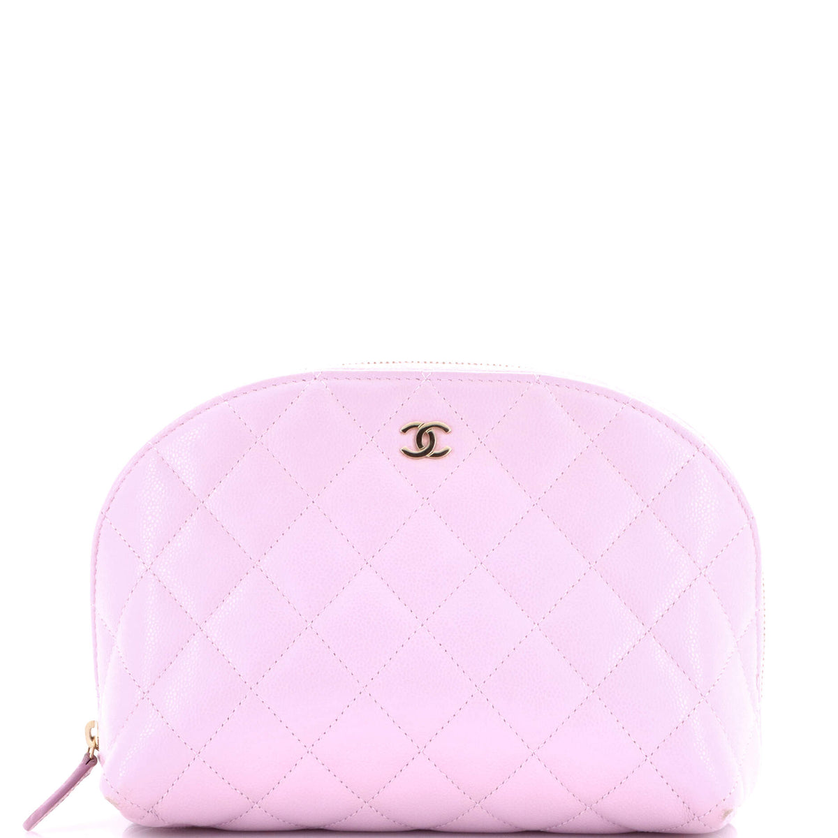 Chanel CHANEL CC Cosmetic Pouch Quilted Caviar
