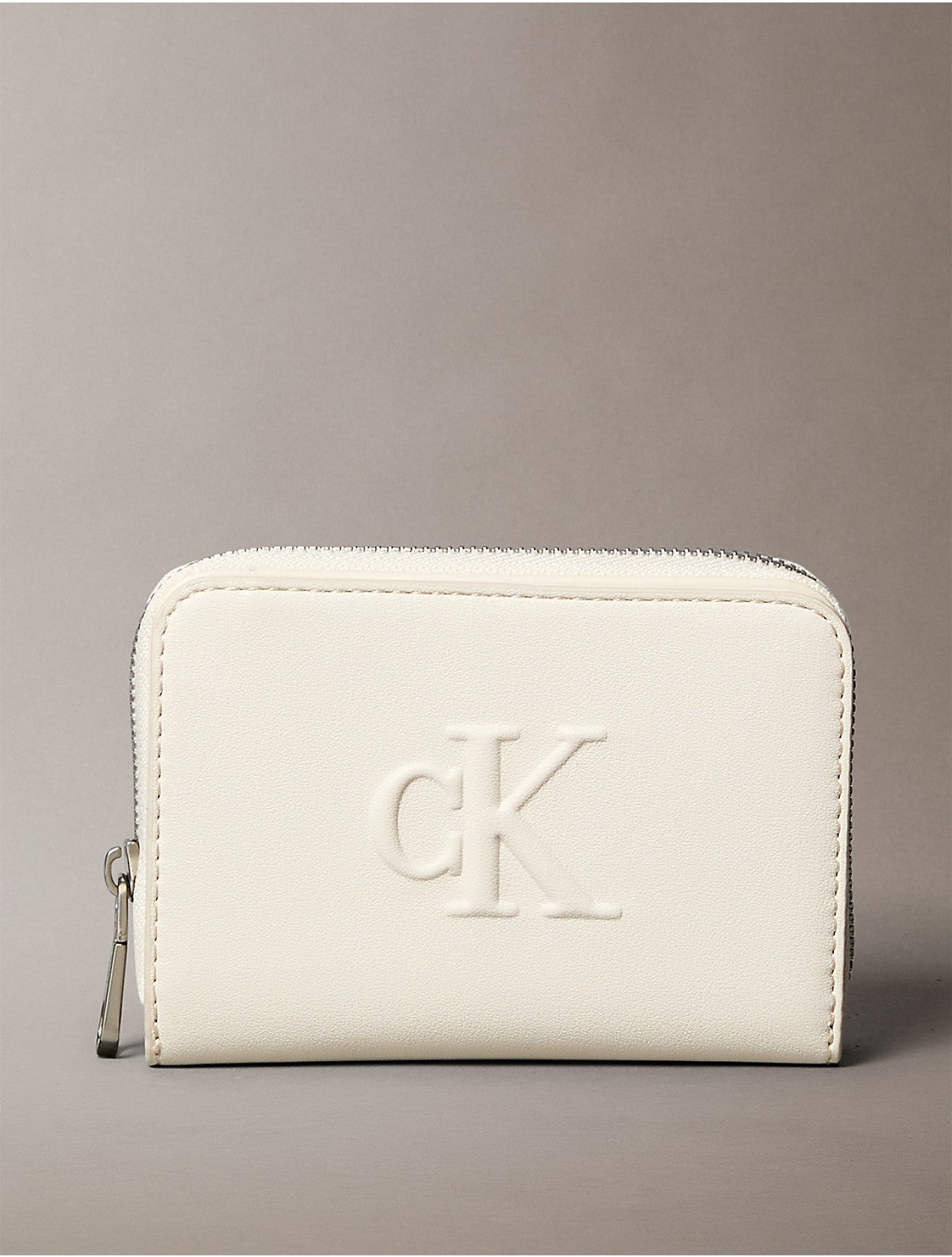 Calvin Klein Portefeuille femme Sculpted Impression - Blanc