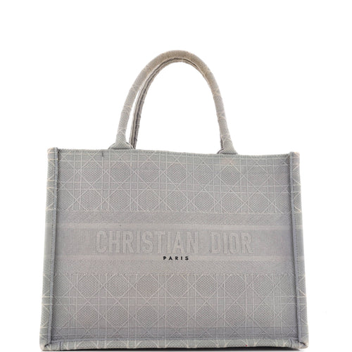 Book Tote Cannage Embroidered Canvas Medium
