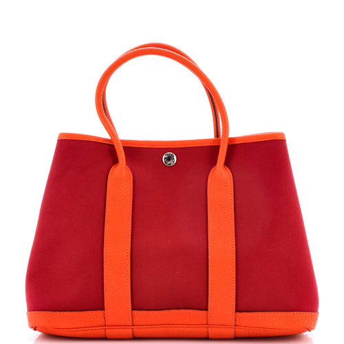 Garden Party Tote Toile and Leather 30