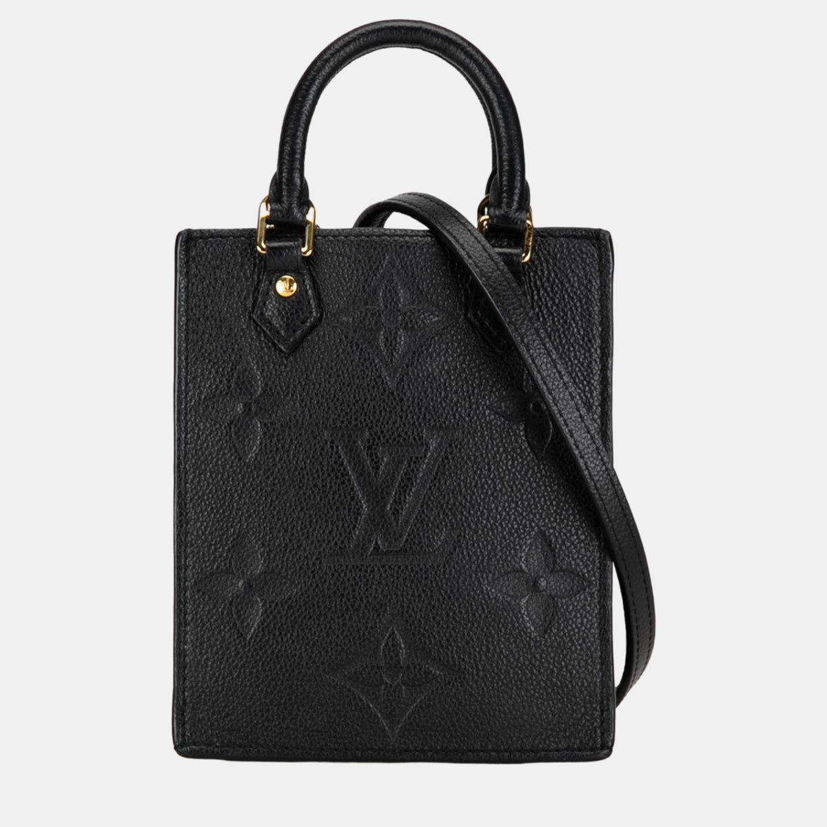 Louis Vuitton Black Monogram Empreinte Petit Sac Plat