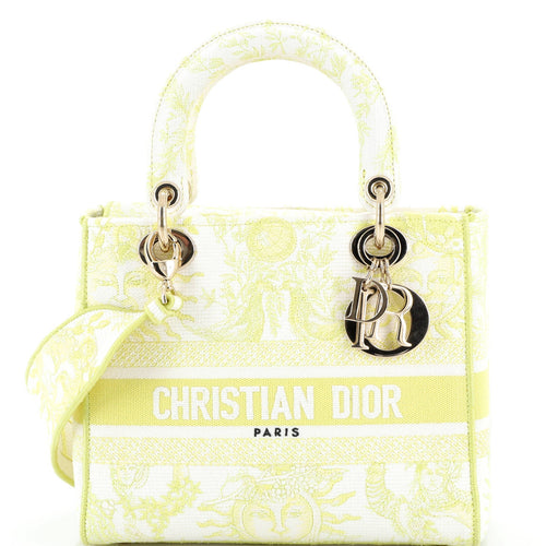 Lady D-Lite Bag Embroidered Canvas Medium