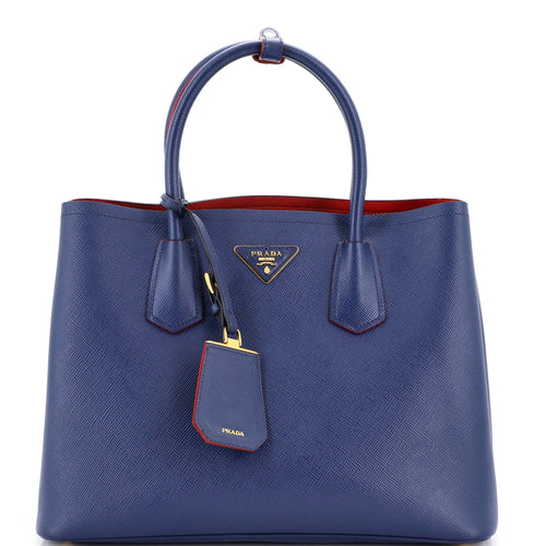 PRADA Cuir Double Tote Saffiano Leather Medium