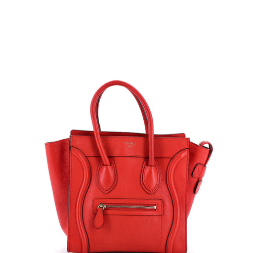 CELINE Luggage Bag Grainy Leather Micro