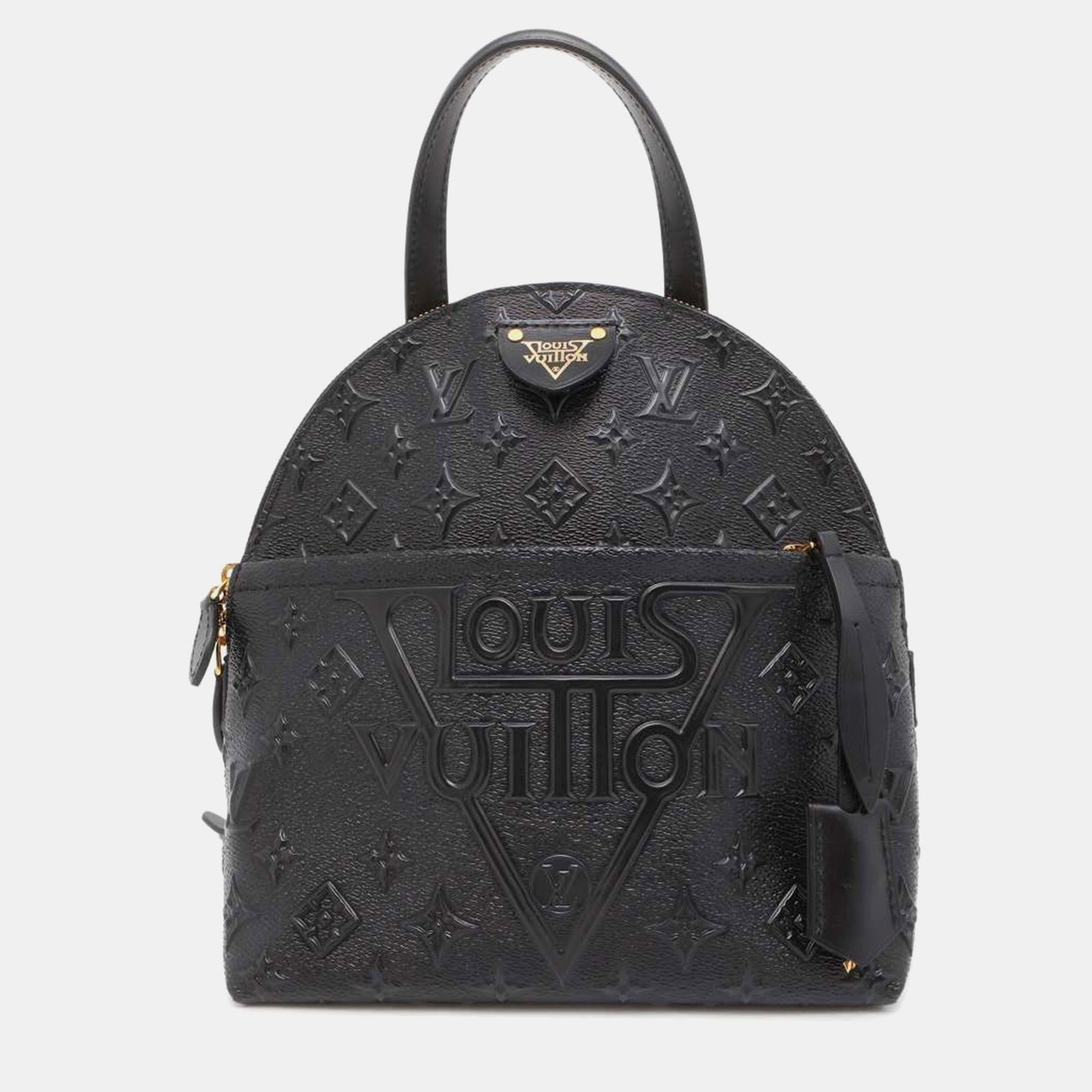 Louis Vuitton Schwarzer Rucksack aus Midnight Moon-Canvas mit Monogrammprägung