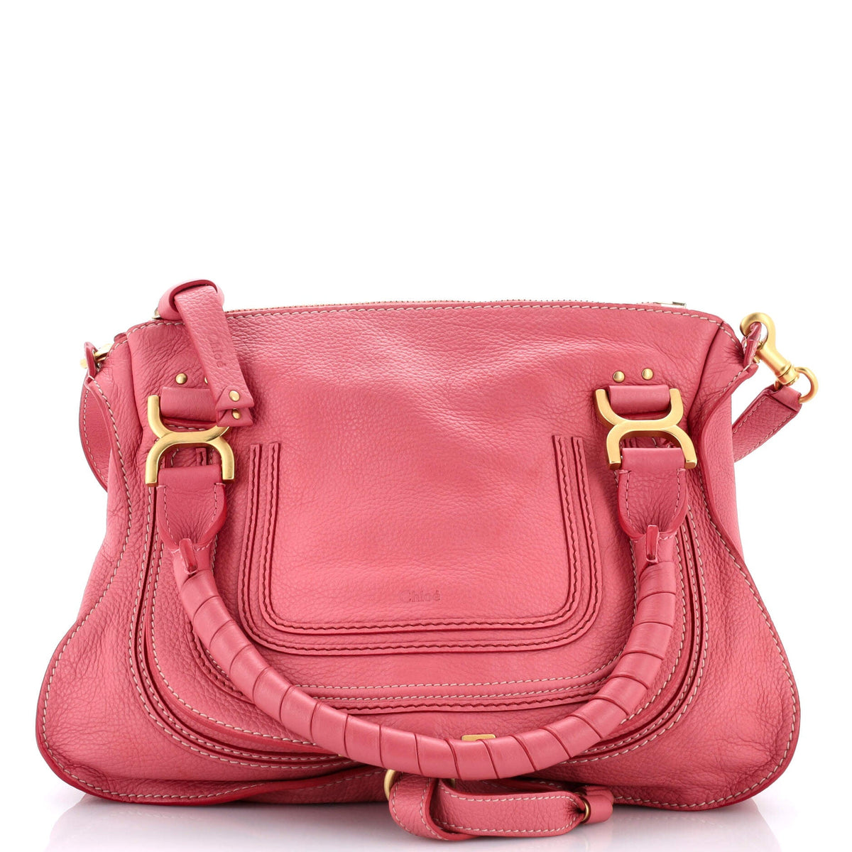 Chloe CHLOE Marcie Satchel Leather Medium