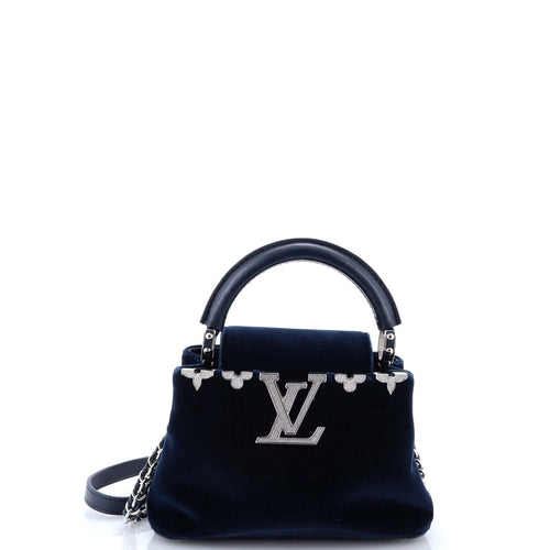 Capucines Bag Velvet with Crystals Mini