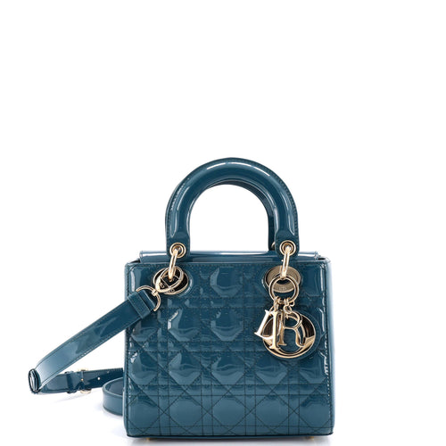 Lady Dior Bag Cannage Quilt Patent Small