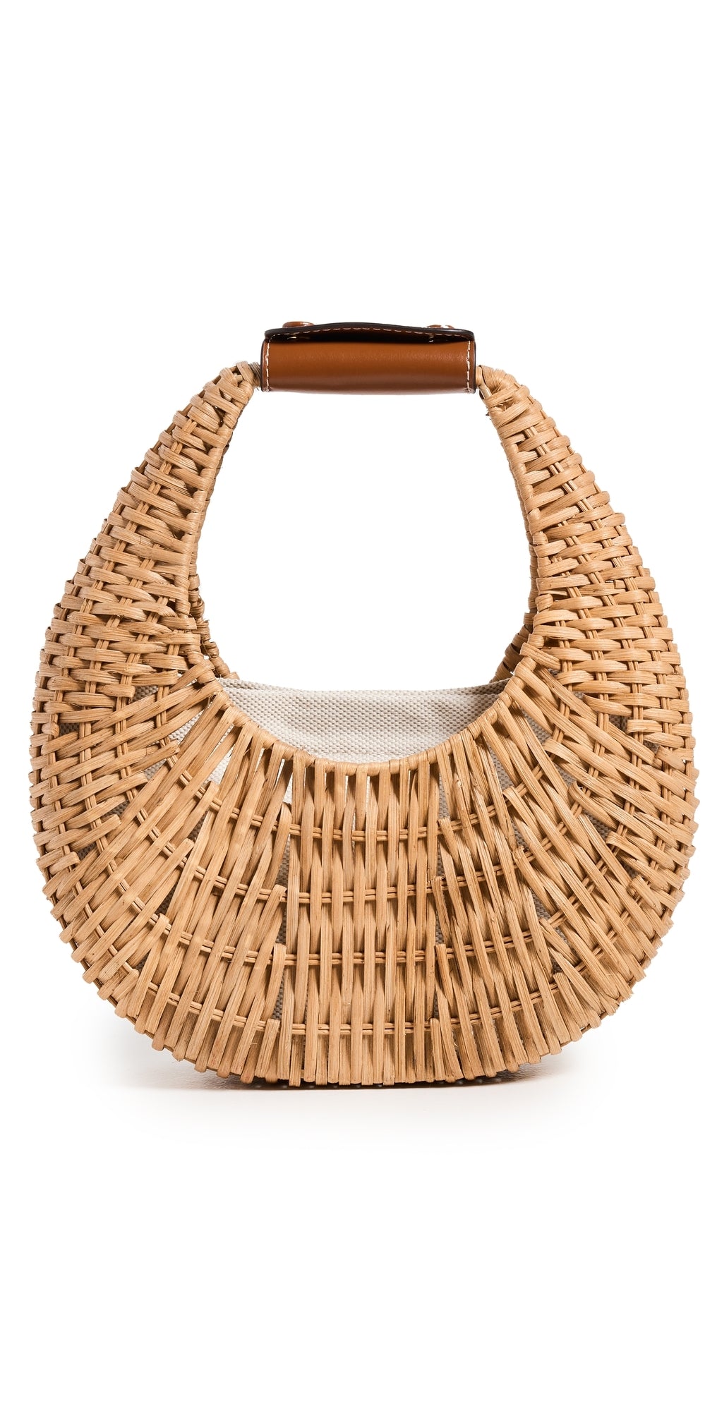 Staud Mini Moon Wicker Bag Natural One Size