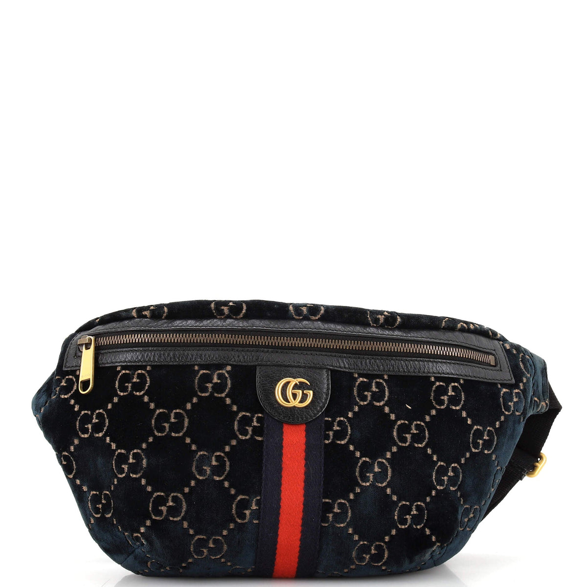 Gucci GUCCI Ophidia Zip Belt Bag GG Velvet