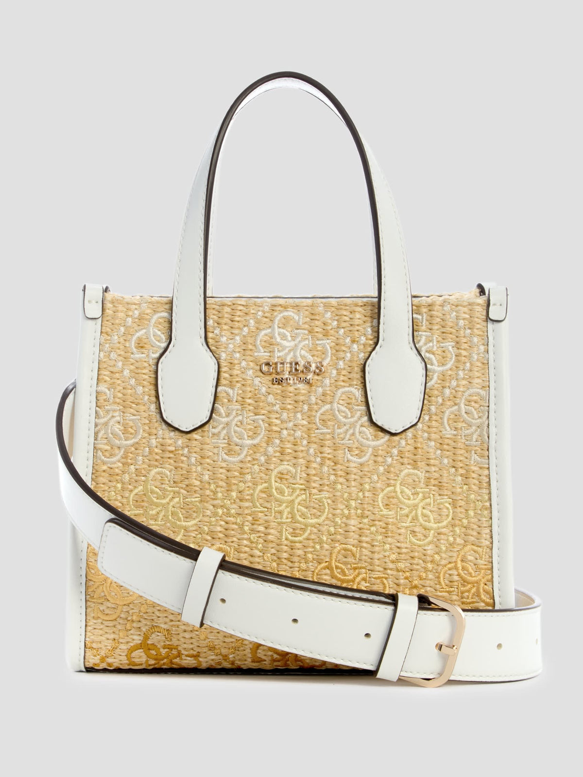Guess Silvana Raffia Mini Tote