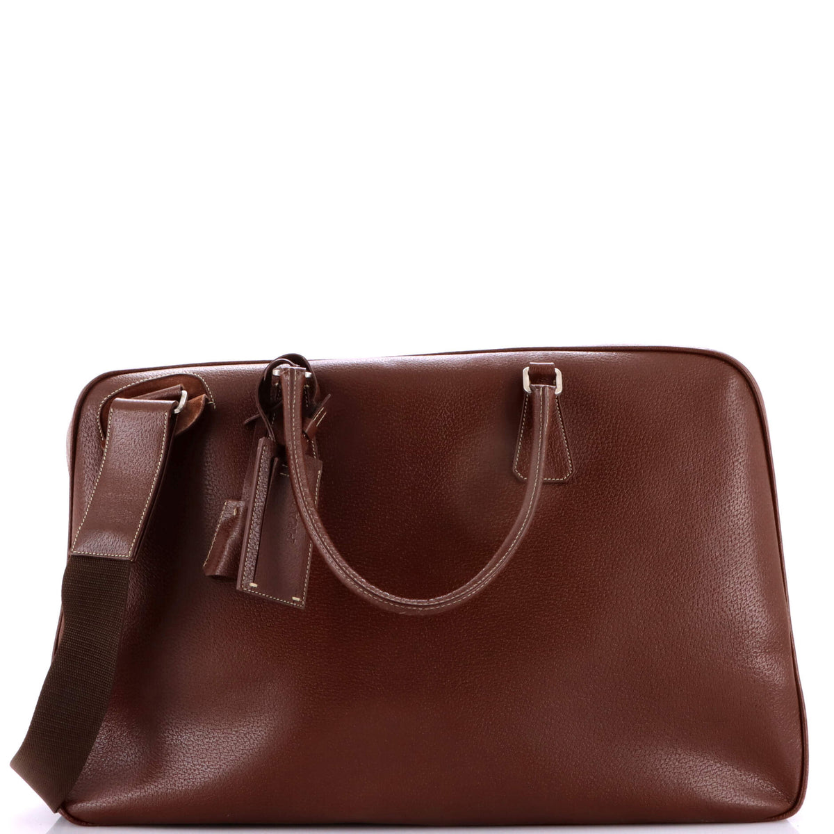 Prada PRADA Convertible Travel Bag Leather Large