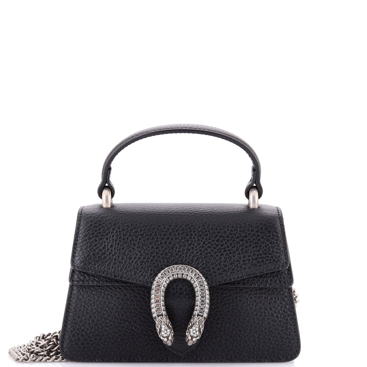 Gucci GUCCI Dionysus Top Handle Bag Leather with Crystals Mini