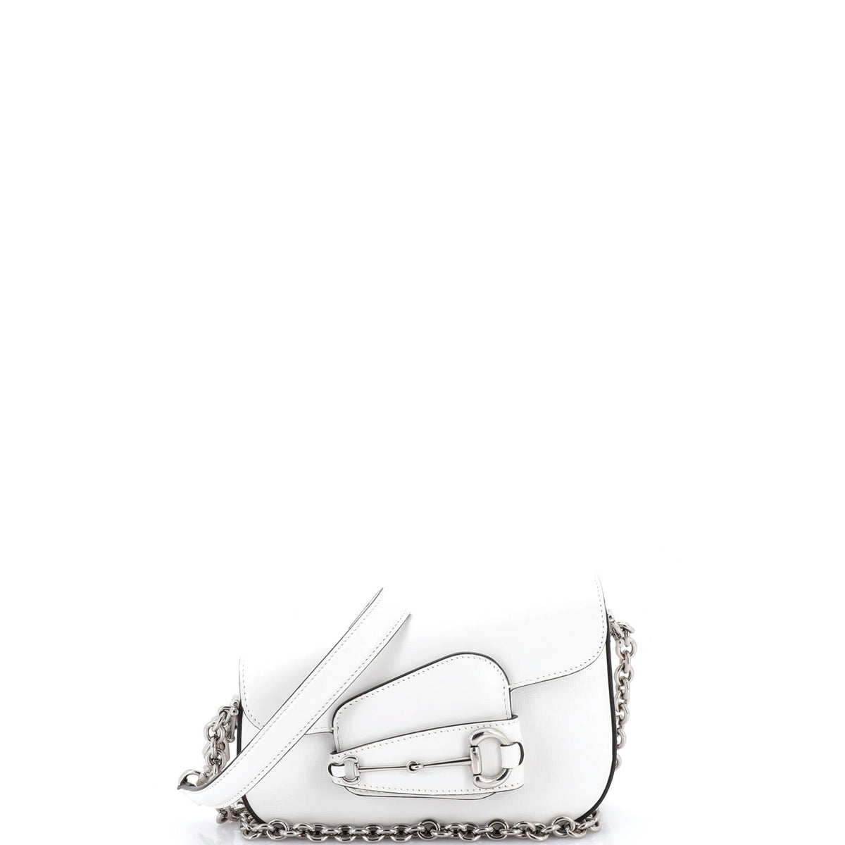 Gucci GUCCI Horsebit 1955 Asymmetric Shoulder Bag Leather Mini