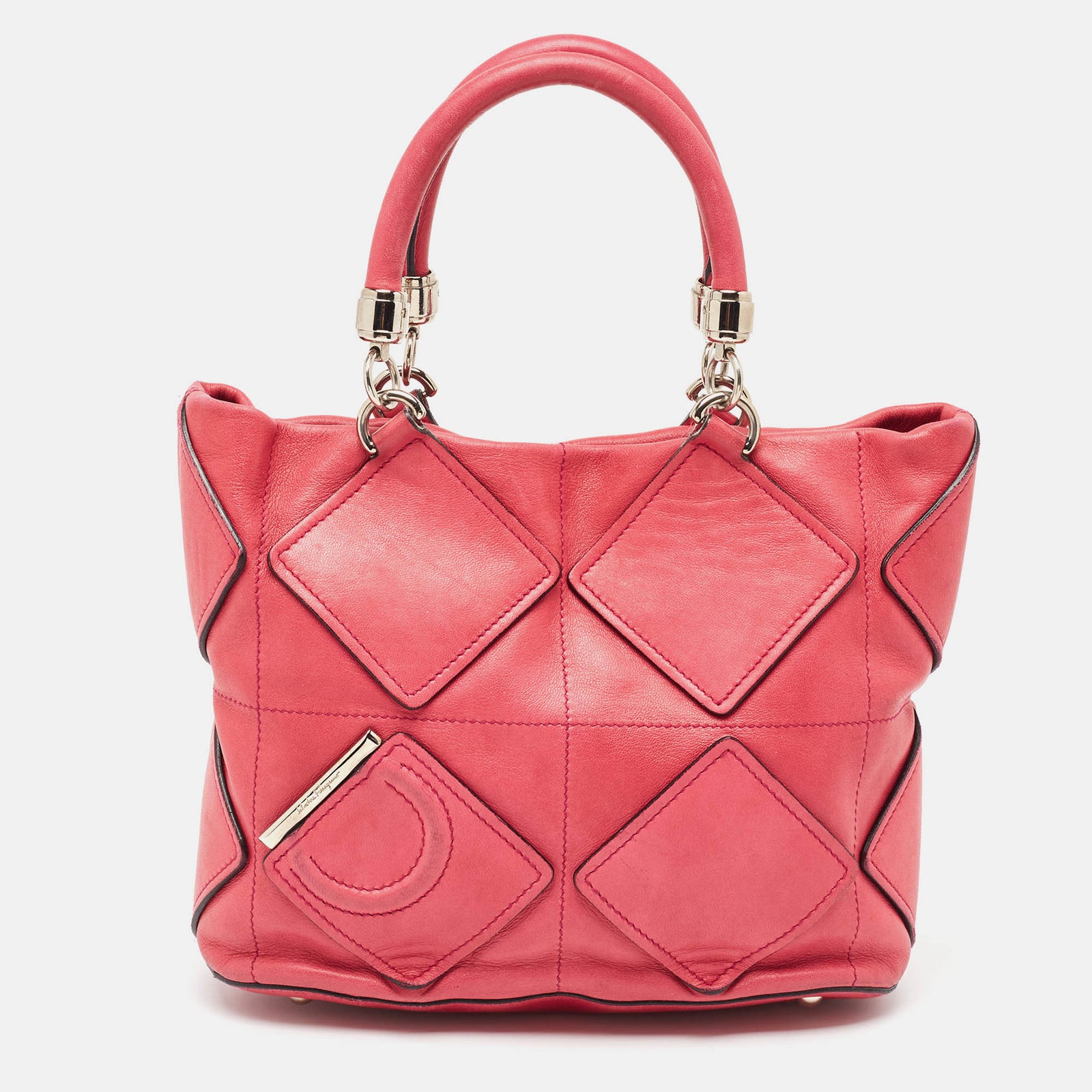 Salvatore Ferragamo Pink Leather Oragami Tote