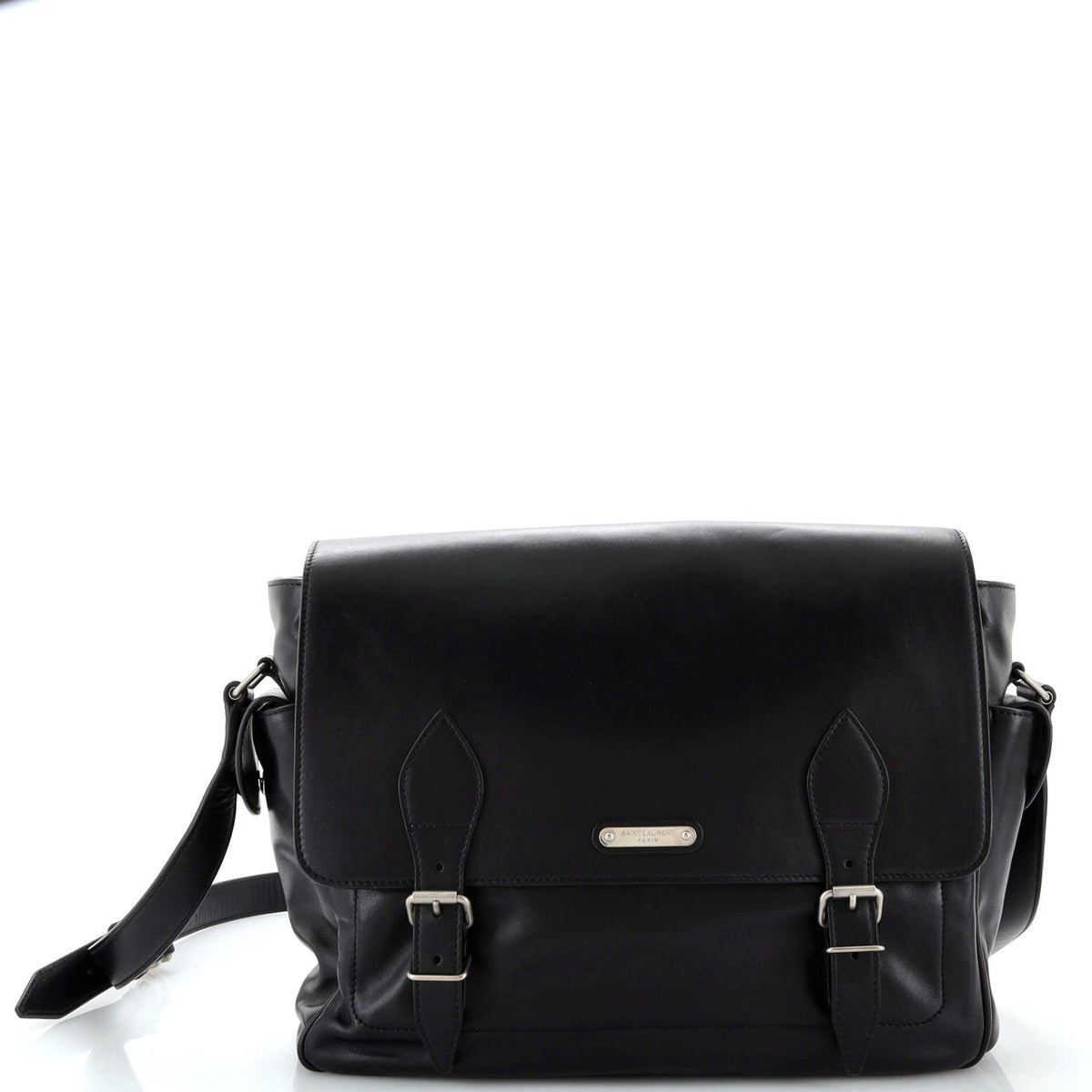 Saint Laurent ID Flap Messenger Bag Leather Medium