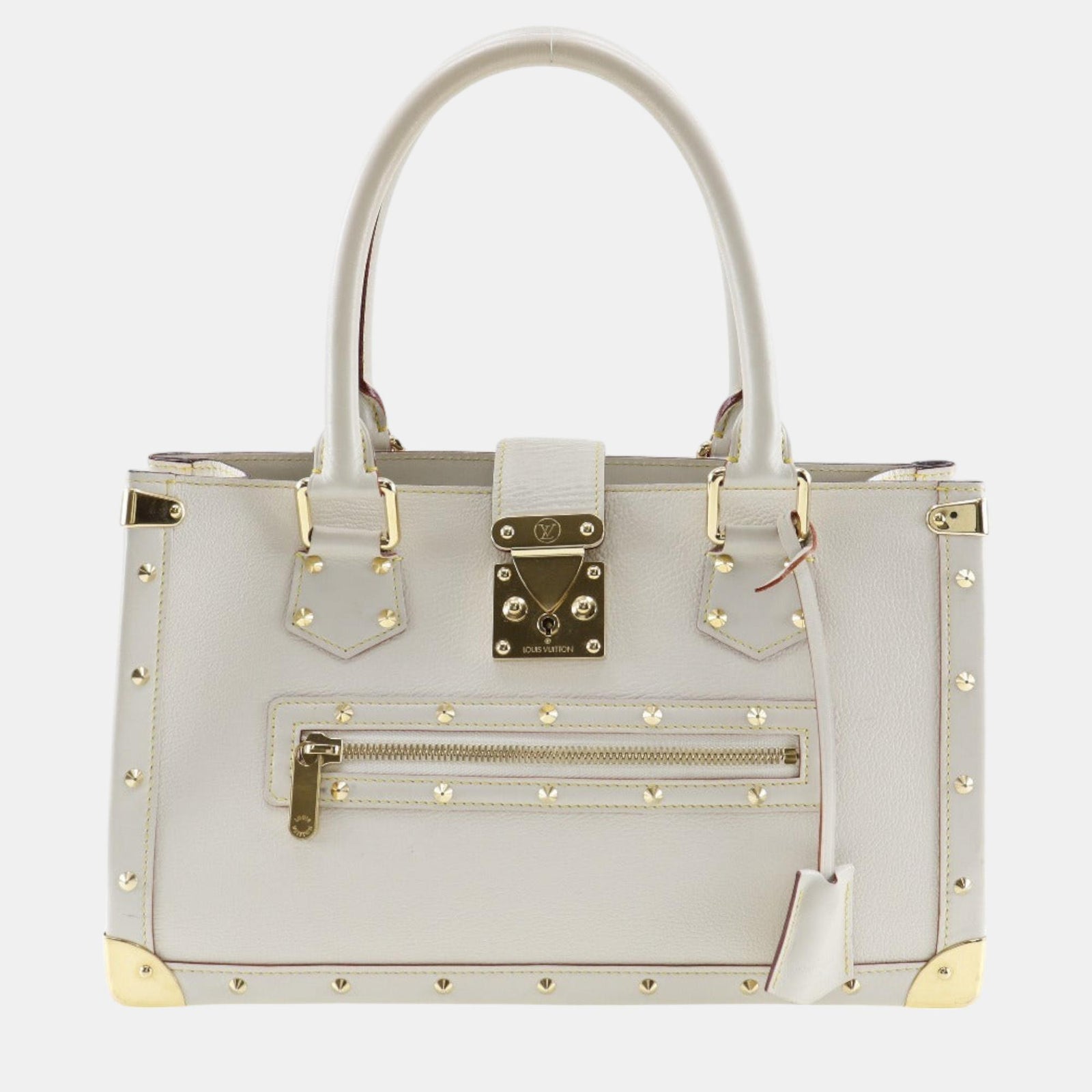 Louis Vuitton White Leather Suhali Vision le Fabuleux Tote Bag