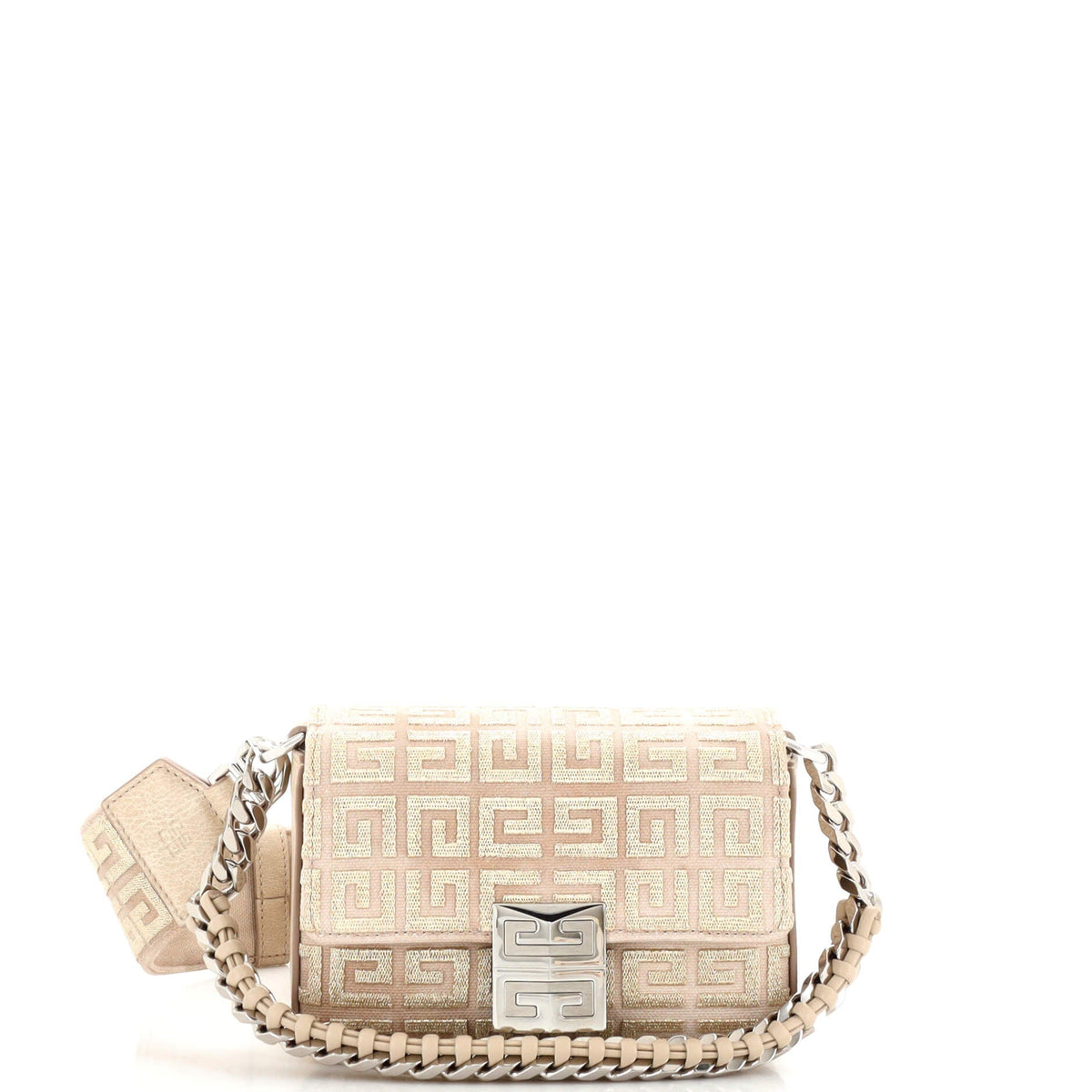 Givenchy GIVENCHY 4G Woven Chain Top Handle Bag 4G Canvas Small