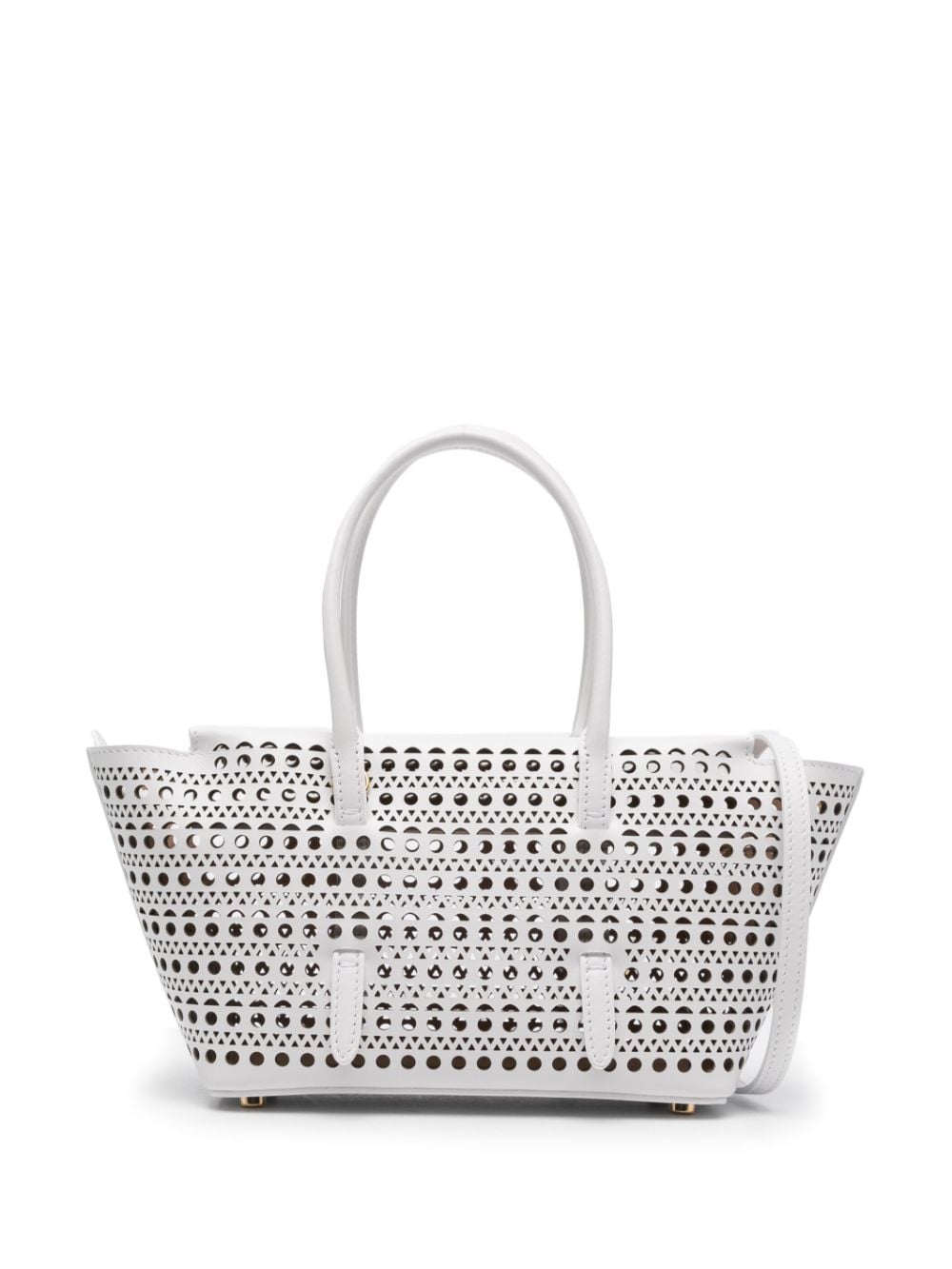 AlaÃ¯a Women's Neo Mina 20 Vienne Leather Tote in White | Size UNI | AA1S03120CA303