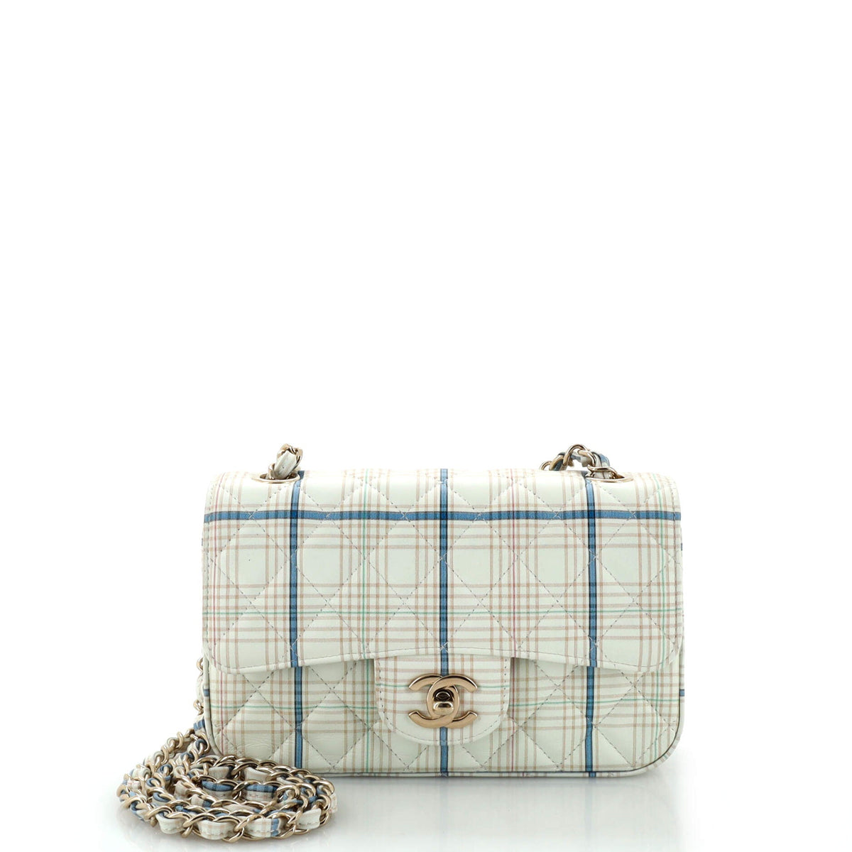 Chanel CHANEL Classic Single Flap Bag Quilted Printed Calfskin Mini