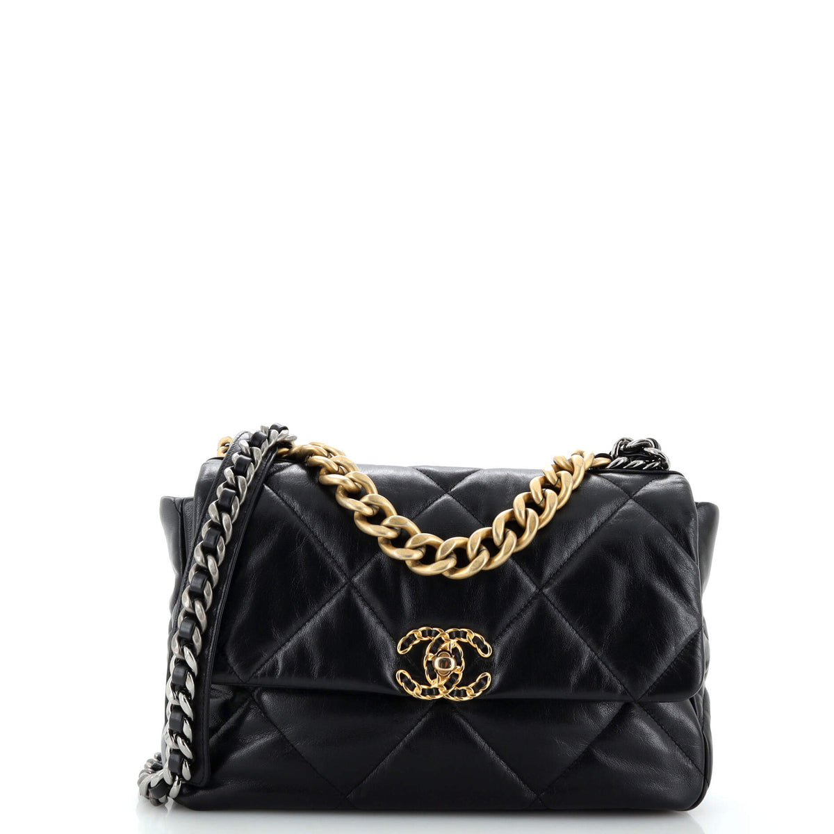 Chanel CHANEL 19 Flap Bag Quilted Leather Large