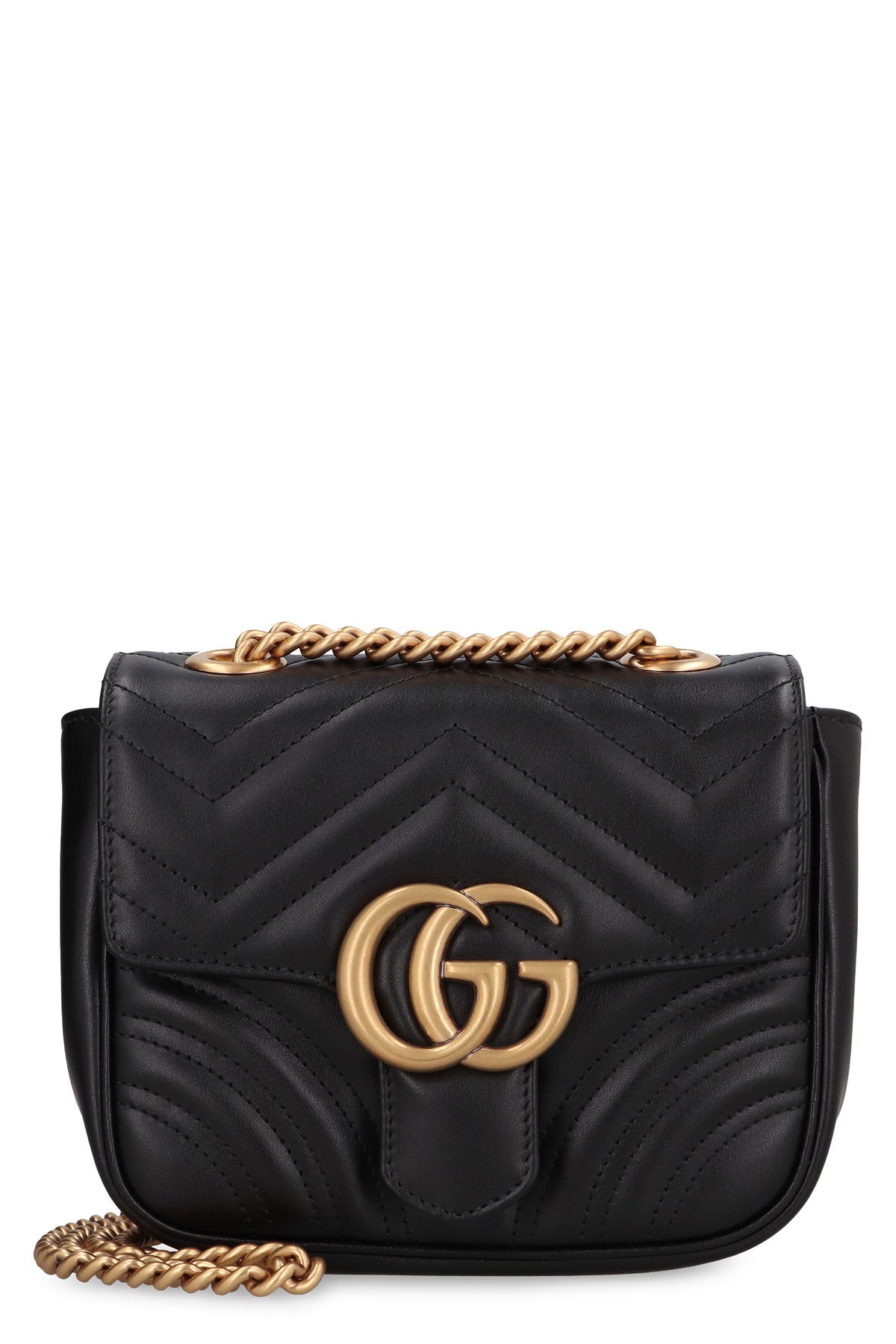 Gucci Women's Gg Marmont Mini Shoulder Bag in Black | Size UNICA | 739682AABZC