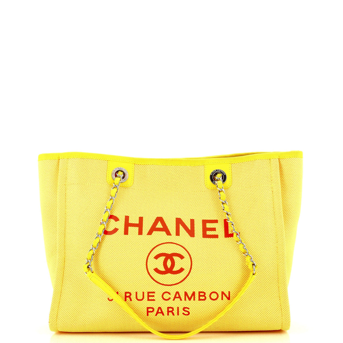 Chanel CHANEL Deauville Tote Mixed Fibers Small